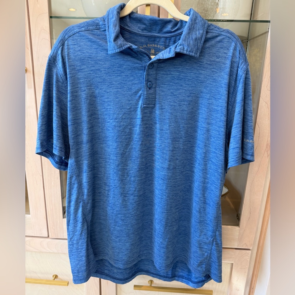 G.H. Bass & Co. Men’s Heather Blue Polo